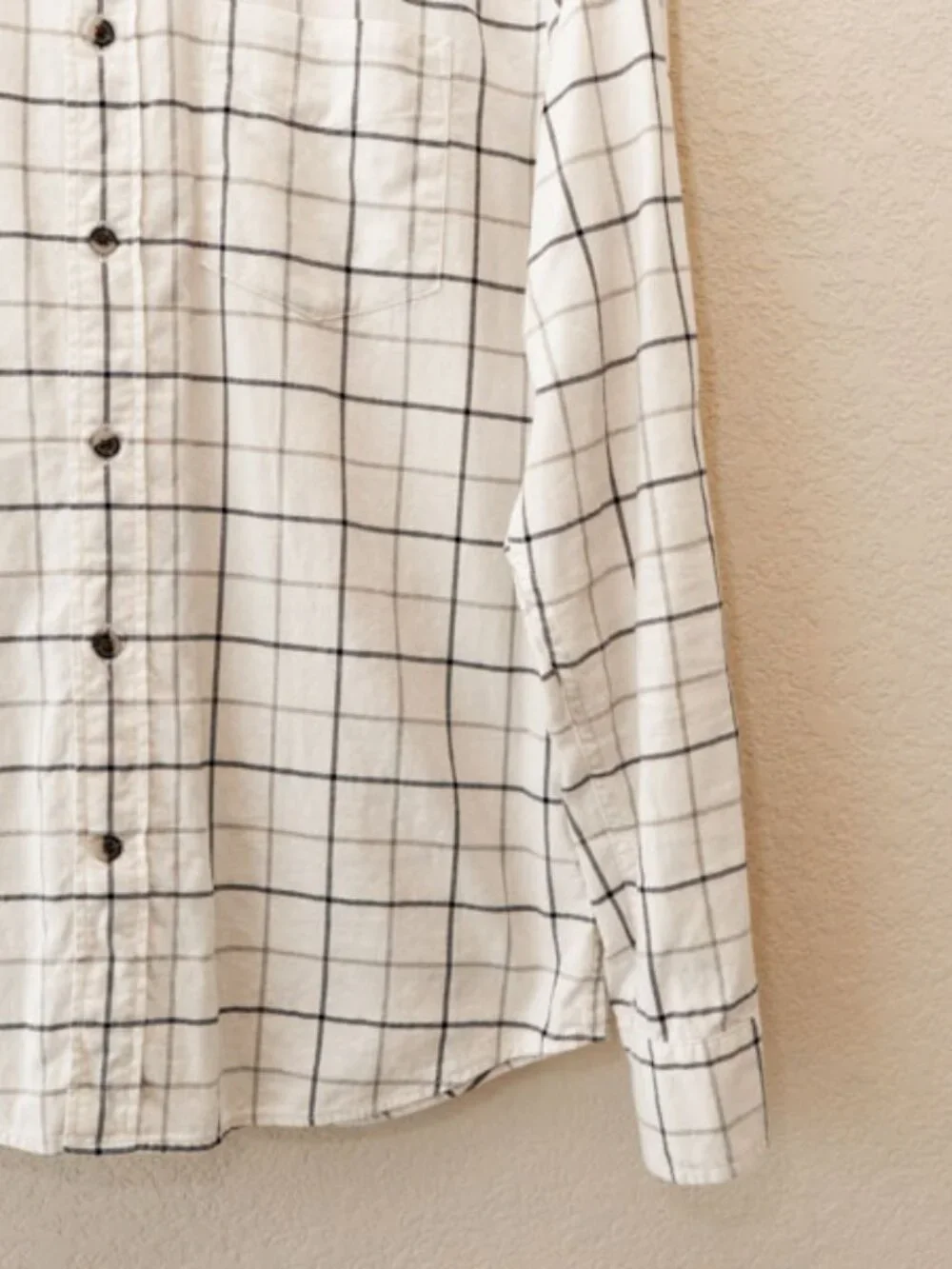 Banana Republic Luxe Flannel Untucked Slim Fit Plaid Button Down Shirt Medium